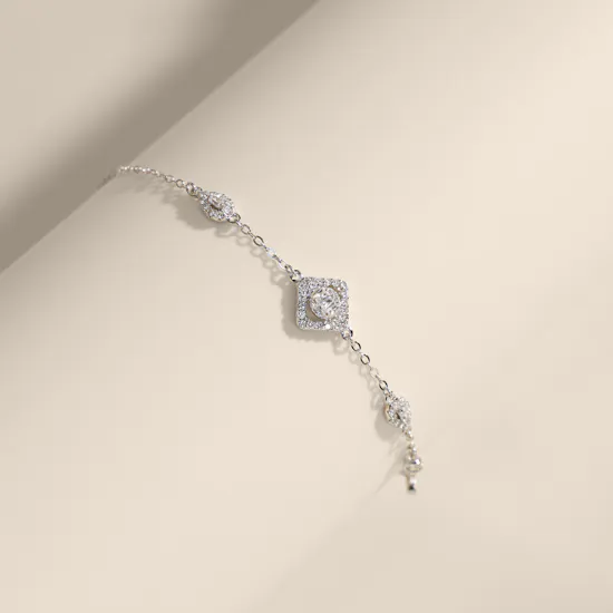 Hilia Dazzling Silver and Zircon Women's Bracelet