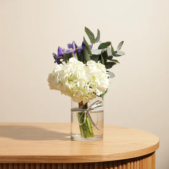Azure Elegance Flower Vase