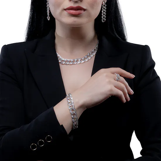 Luxury Silver Alvira Set