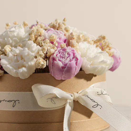 Done By SHK Large Purple and White Candle Bouquet