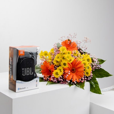 JBL Clip 4 Black with Flowers