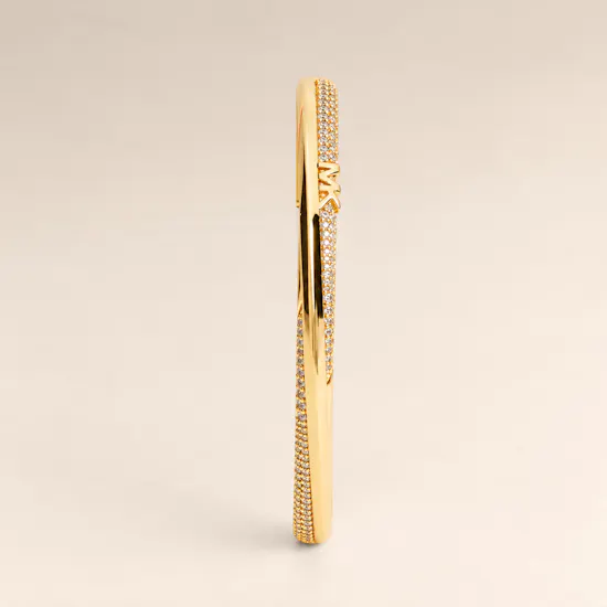 Michael Kors Mini Harlowe Pavé Gold Tone Watch With Jewelry Set