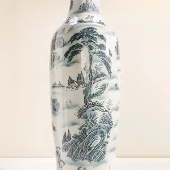 Traditional White Chinese Landscape Vase 180 CM