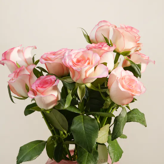 Strawberry Blush Flower Vase