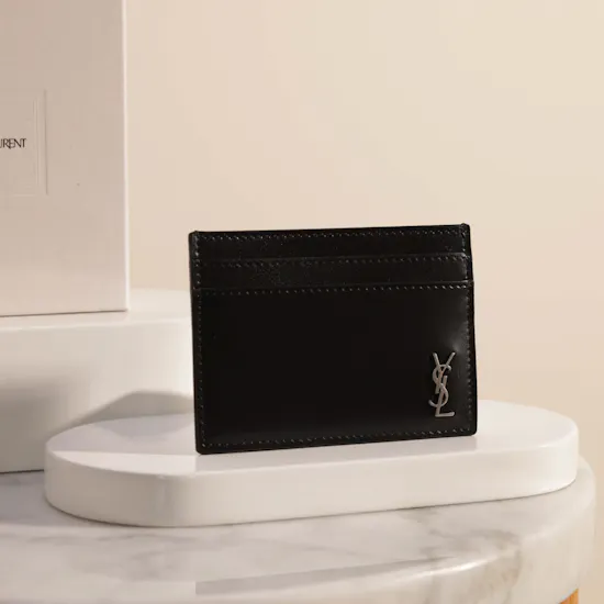 Saint Laurent Tiny Cassandre Matte Leather Card Case