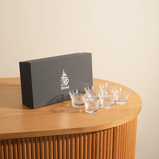 Dimlaj Dar Glass Cawa Cups Set