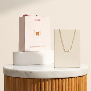 Hrh White Enamel Love Gold-Plated Necklace
