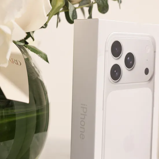 Apple iPhone 17 Pro Silver 256GB | Joyful White Birthday Flower Vase