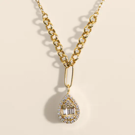 Siran by Iram A Pear Gold Necklace