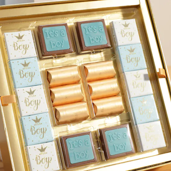 Bostani It's A Boy Chocolate Box | Joyous Flower Bouquet