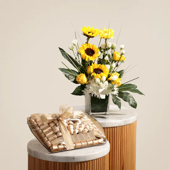 Patchi Chocolate Tray | Shiny Flowers Vase