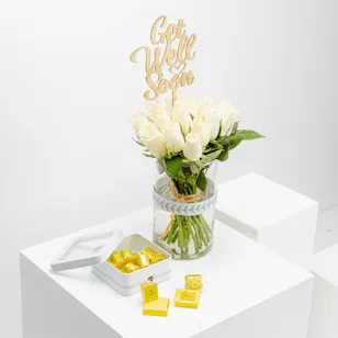 Patchi Tin Chocolate Box | Roses Get Well Soon Patchi Tin Chocolate Box | Roses Get Well Soon