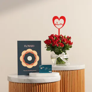 Floward Card 100 KWD | I Love You Flowers