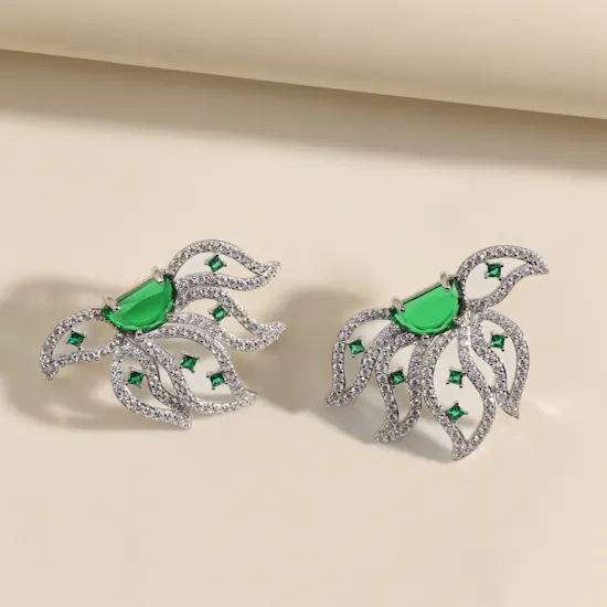 Floward The Floral Octopus Green Earring