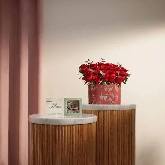 Joyous Hands Spa 500 SAR Gift Voucher | Whispers of Love Red Roses Box
