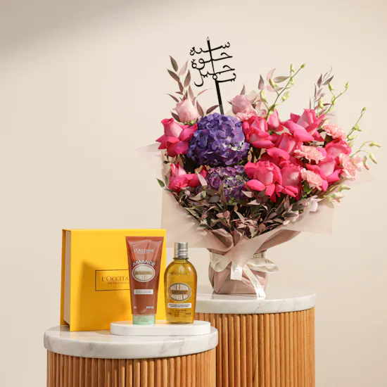 L'Occitane Women's Gift Set | Love and Care's Touch Flowers Bouquet