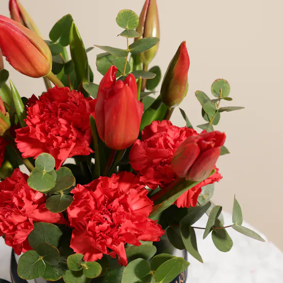 Red Radiance Flower Vase