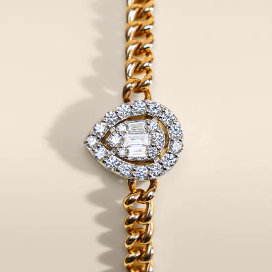 Zen Diamond White and Rose Gold Bracelet