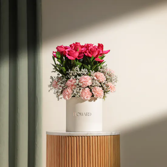 Blush Wedding Congrats Flower Box