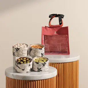 Nagwa Mix Sweets Square Shape Red Jute Bag