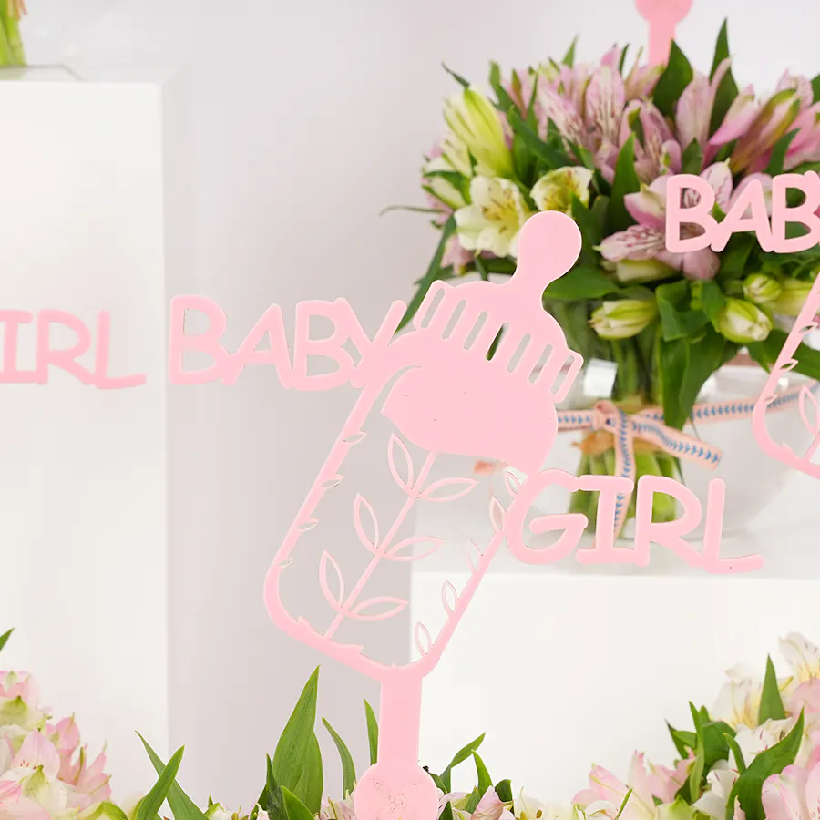 New Baby Girl Reception Vases | Delicate Alstroemeria  5