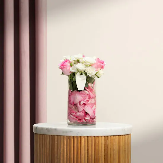 Blush of Dawn Flowers Vase