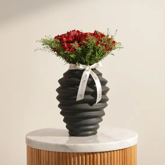 Scarlet Harmony Flower Vase