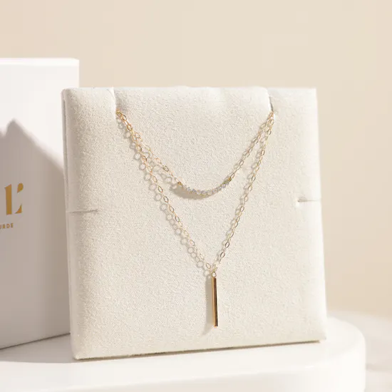Miss L' by L'azurde Slim Diamonds Layered Women's Necklace