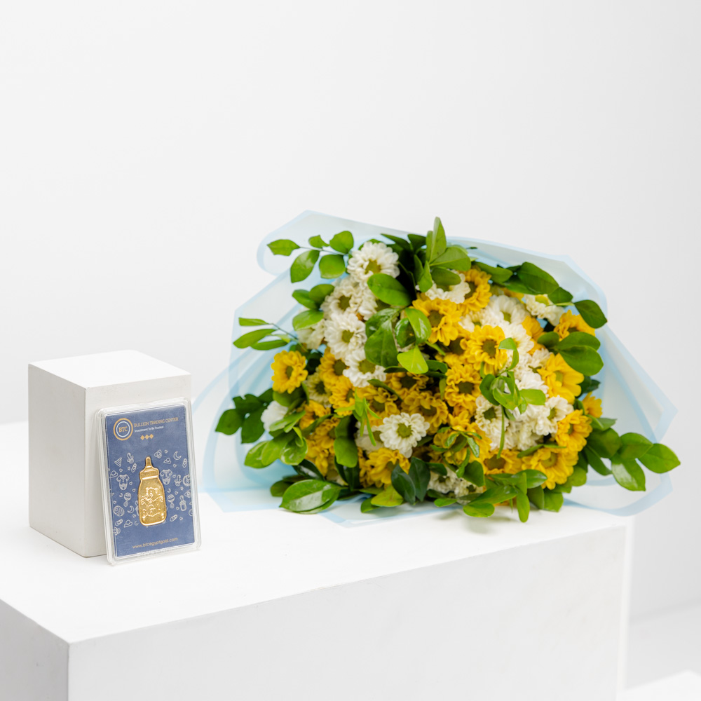 زجاجة طفل ذهب من بي تي سي | زهور