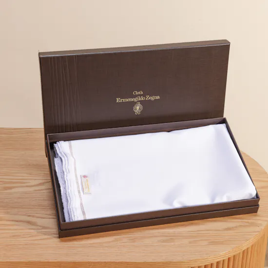 Alshal Zegna White Fabric