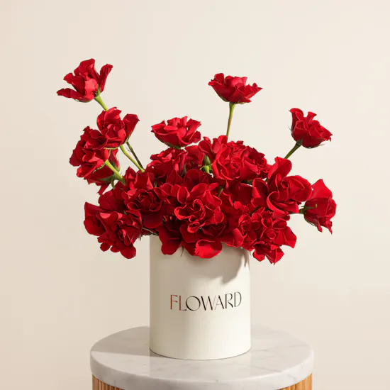Unique Red Flowers Box