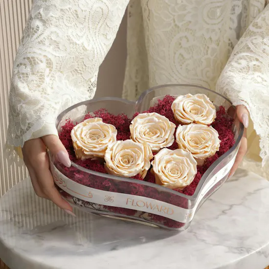 Pure Love Preserved Roses Vase