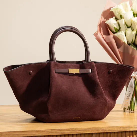 DeMellier Leather Tote Bag | Whispering Elegance Flowers