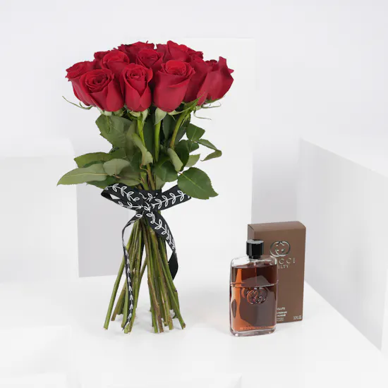 25 Red Roses | Gucci Guilty Absolute EDP
