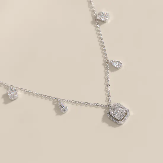 Hilia Zircon and Silver Women's Necklace