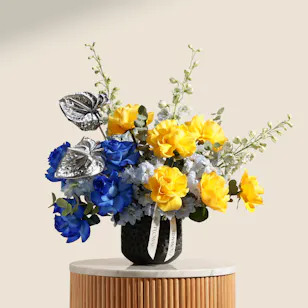 Sapphire Glow Flower Vase