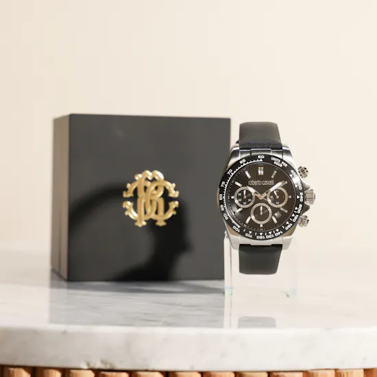 Roberto Cavalli Black Chronograph Men's Watch