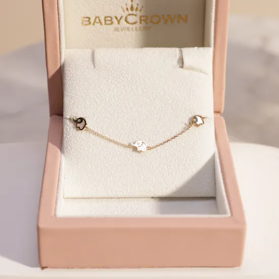 Baby Crown Gold Bracelet | Flowers Vase
