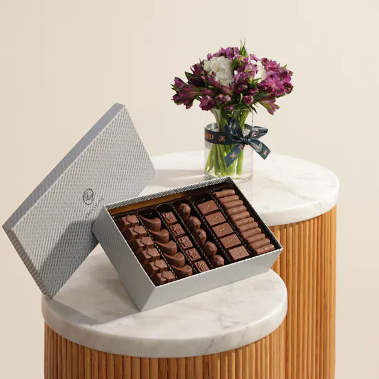 Chocoline Silver Chocolate Box | Beautiful Impact's Flowers