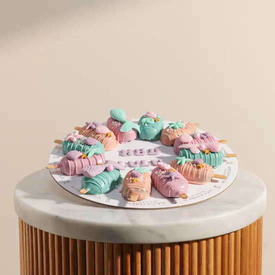 December Cake Personalized Mermaid Popsicles Cake