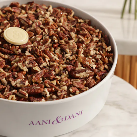 Aani & Dani Trifle Pecan Nut Caramel Cake | Glam Roses Bouquet and Birthday Balloon