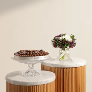Floward Chocolate Round Glass Tray | Gleaming Flower Vase Floward Chocolate Round Glass Tray | Gleaming Flower Vase