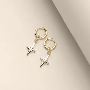 Velvet Desert Sparkle Slim Hoop Earrings