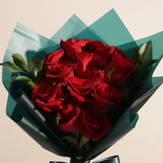 Abucci Red Heart Indulgence Chocolates Box | Passion Flowers Bouquet