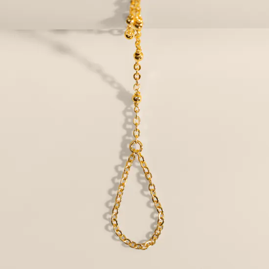 Hrh Simple Gold Plated Hand Chain