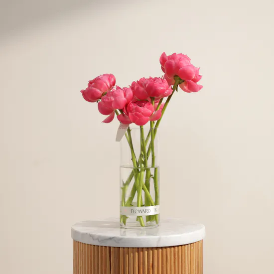 Magical Peony Coral Charm Vase
