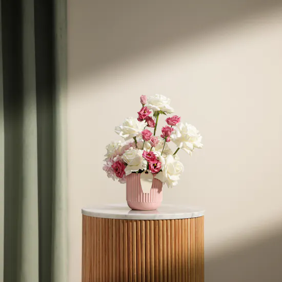 Blush Beauty Flowers Vase
