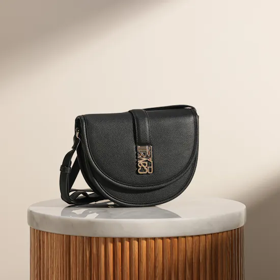 Cavalli Class Black Leather Bag