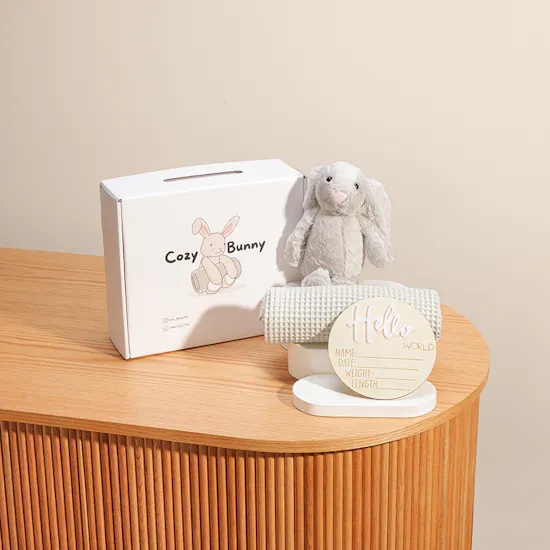Cozy Bunny Newborn Giftset | Gray
