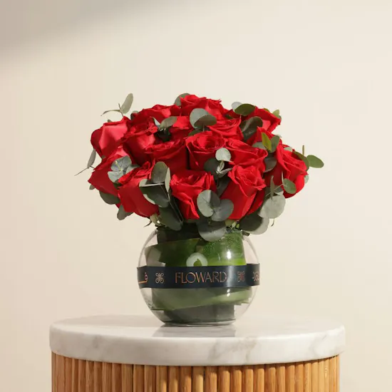 The Language of Love Roses Vase